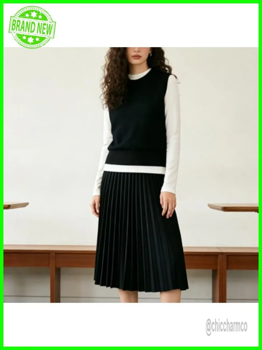 Women's Sleeveless Ribbed Knit Sweater Vest Crew Neck Pullover Tank Top